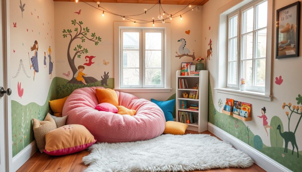 kids reading nook