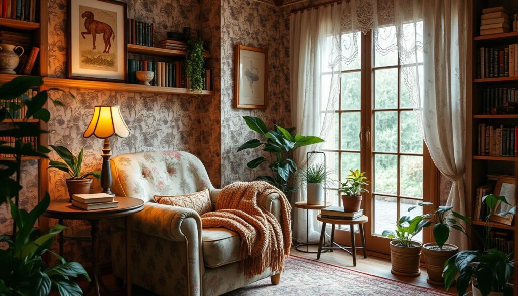 vintage reading nook