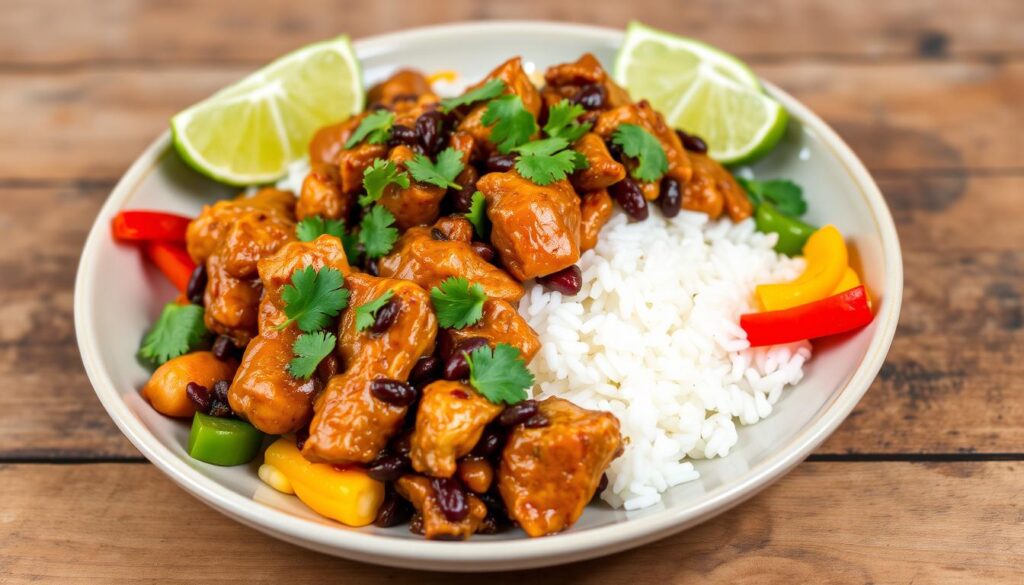 Black Bean Chicken with Rice