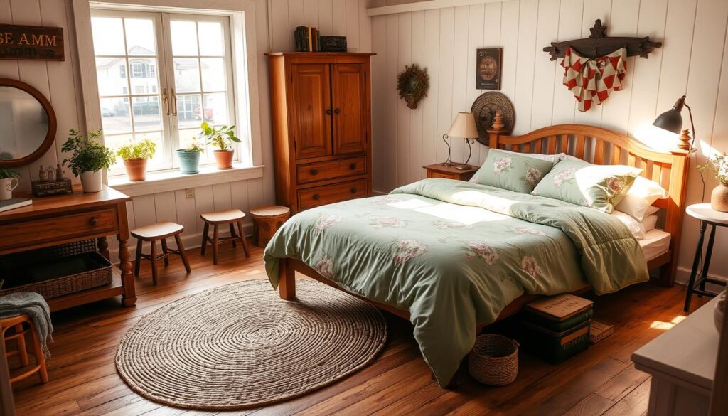 Farmhouse green bedding