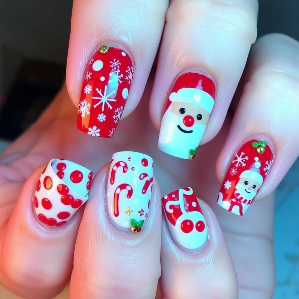 Santa nails