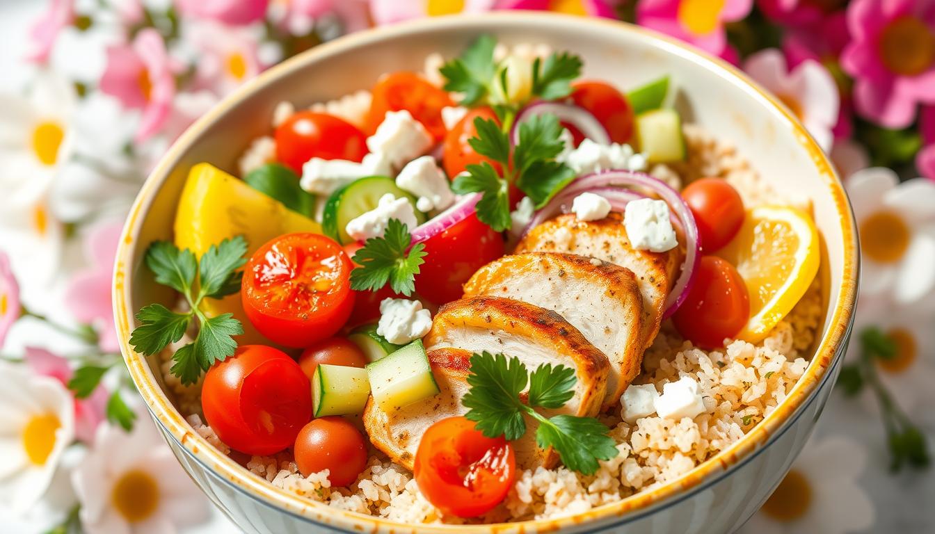 Spring Greek Chicken Bowls