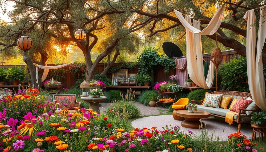 bohemian sunset garden