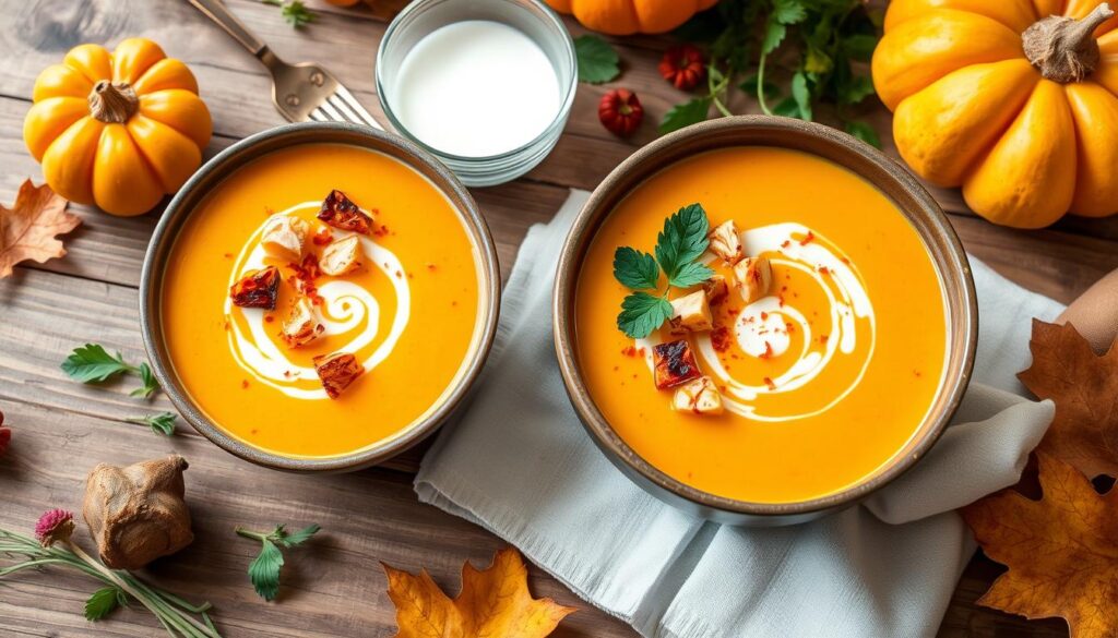 butternut squash soup with protein