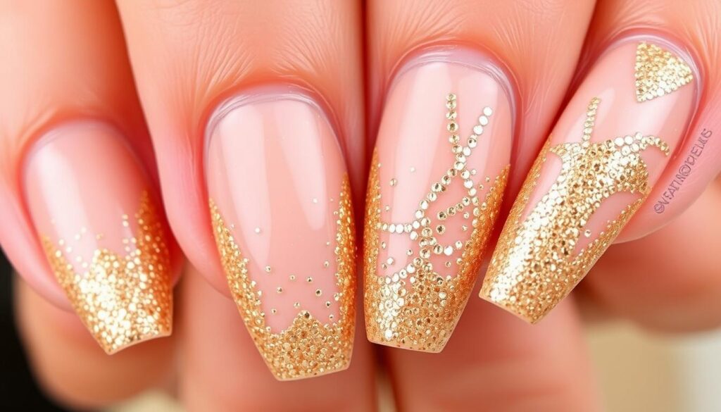 champagne nails