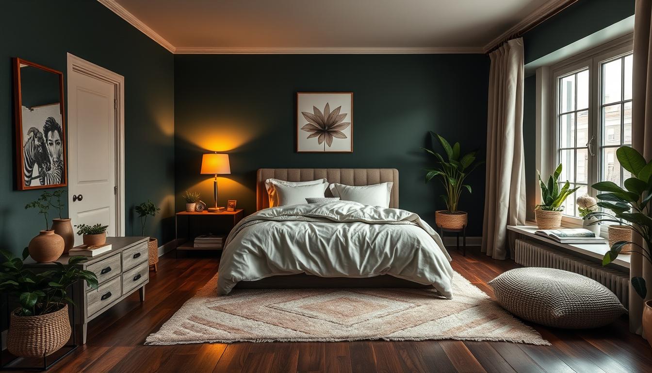 Dark Green and Beige Bedroom Designs for a Cozy Retreat Inviting Nest