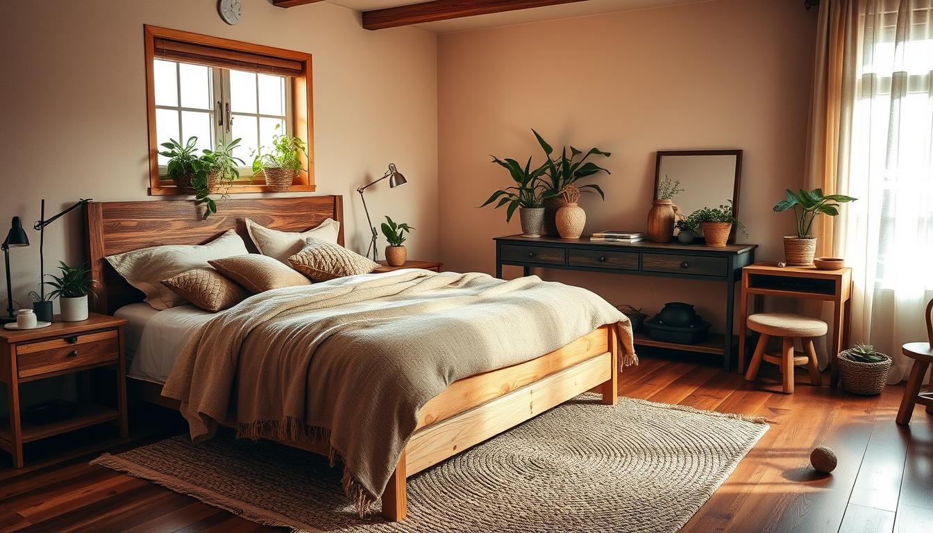 earthy bedroom