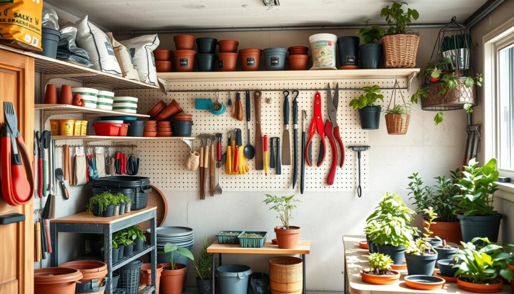 garage organization for gardening