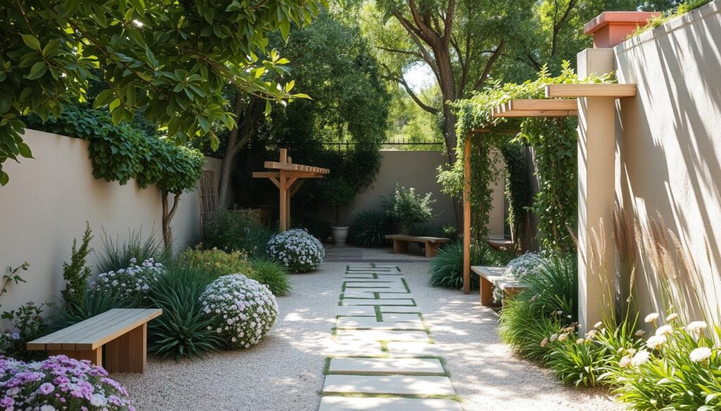 neutral garden design