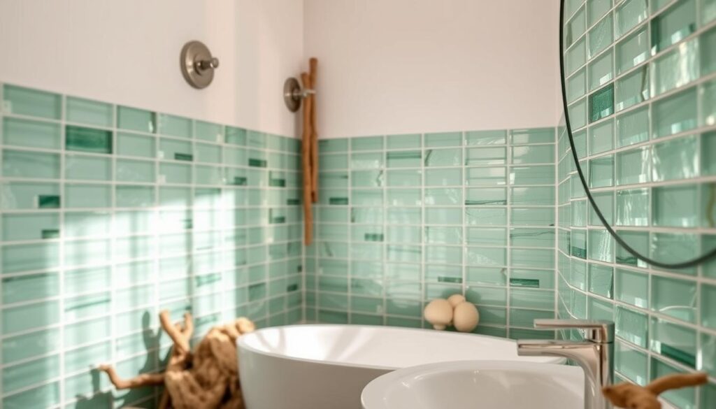 sea glass green wall tiles