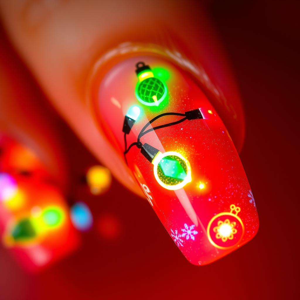 string lights nail art