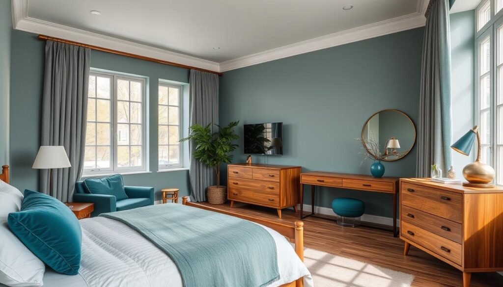 teal bedroom design