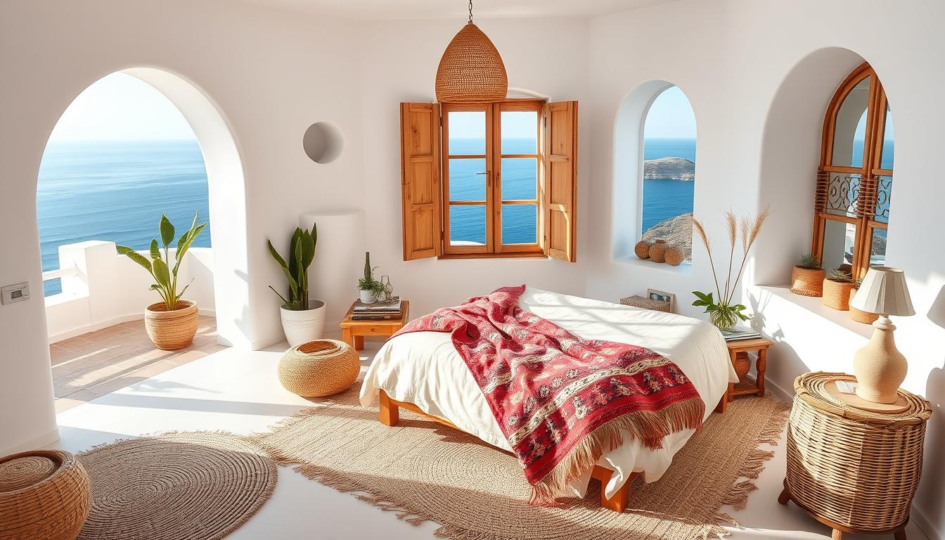 10 Santorini-Inspired Bedroom Ideas for the Perfect Boho Beach Look