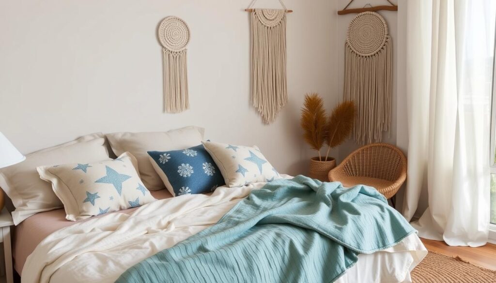 coastal bedroom textiles