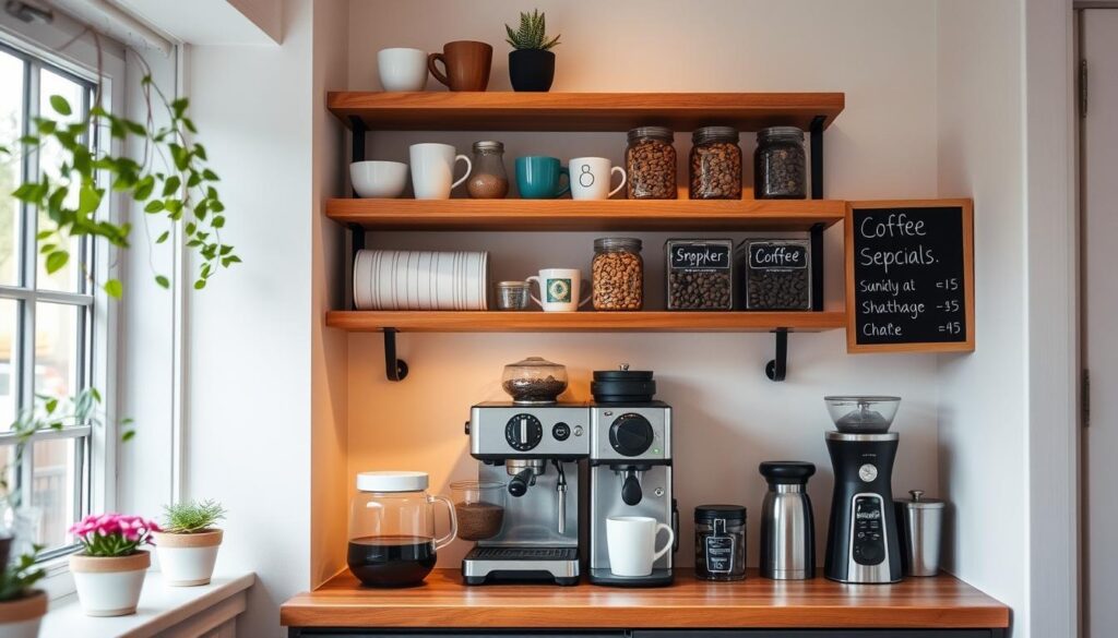 coffee bar ideas for small spaces