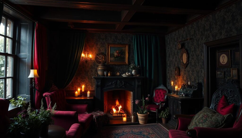 dark cottagecore house interiors