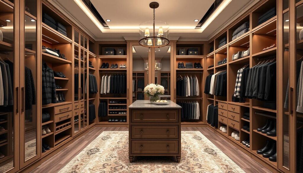 dual walk-in closet design