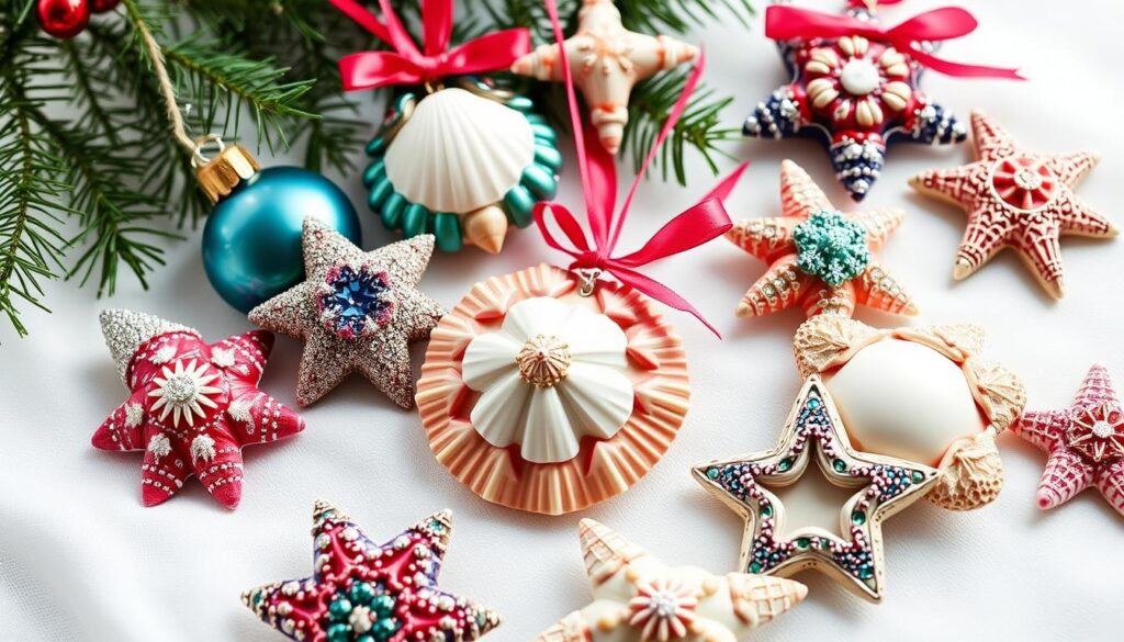 seashell holiday ornaments