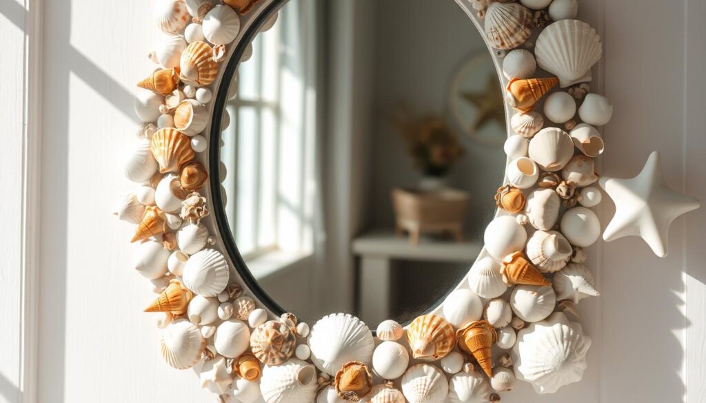 seashell mirror frame