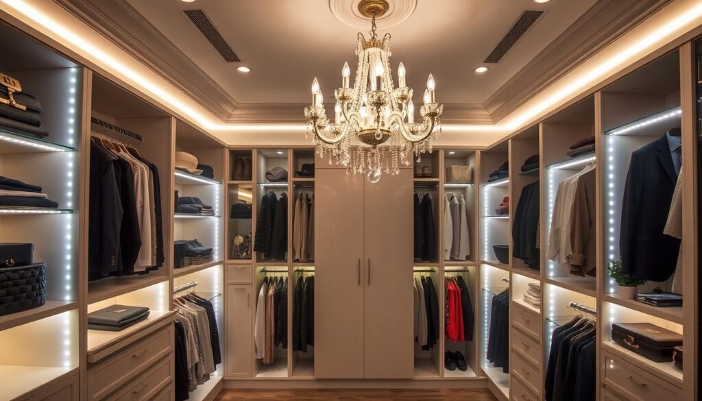 walk-in closet lighting design