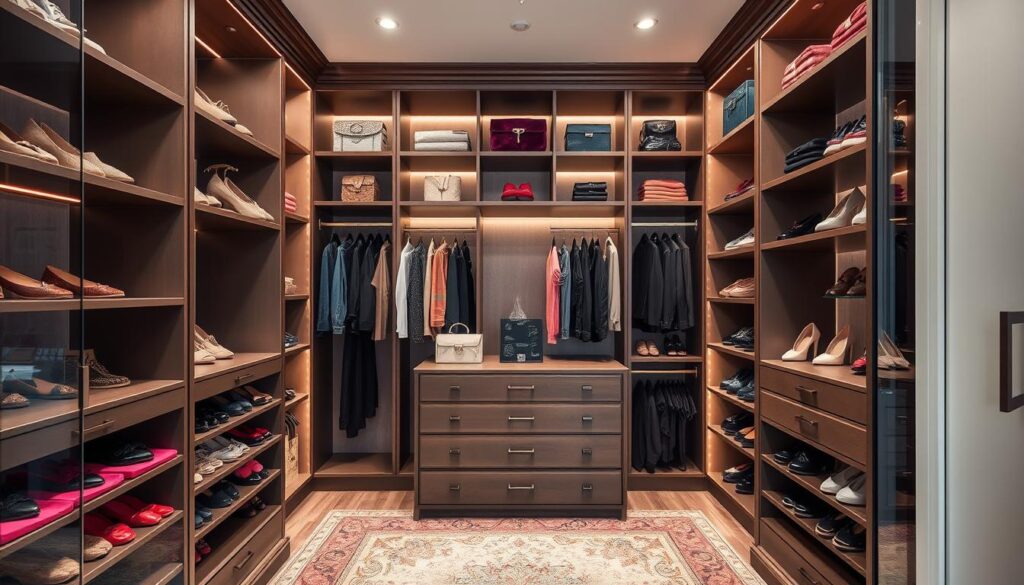 walk-in closet organization ideas