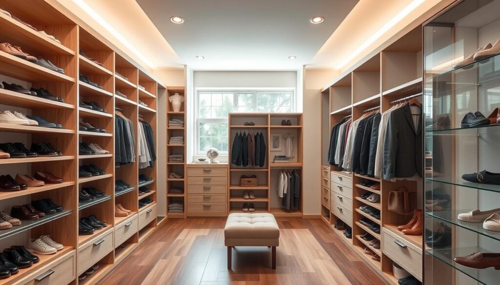 walk-in closet organization ideas