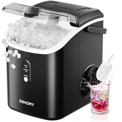 Compact Countertop Ice Maker With Self-Cleaning Function