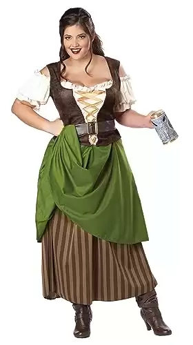 California Costumes Plus Size Tavern Maiden Costume 1X