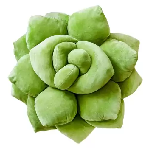 Green Philosophy Co. Succulent Pillow - Olive Green