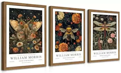 Framed William Morris Botanical Wall Art Set