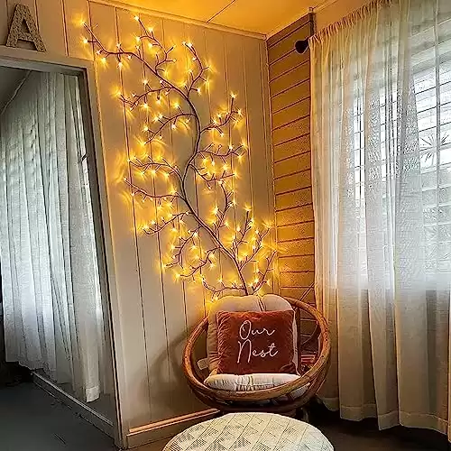 Enchanted Willow Vine Lights for Wall: 7.5FT led Twinkling Tree Branch