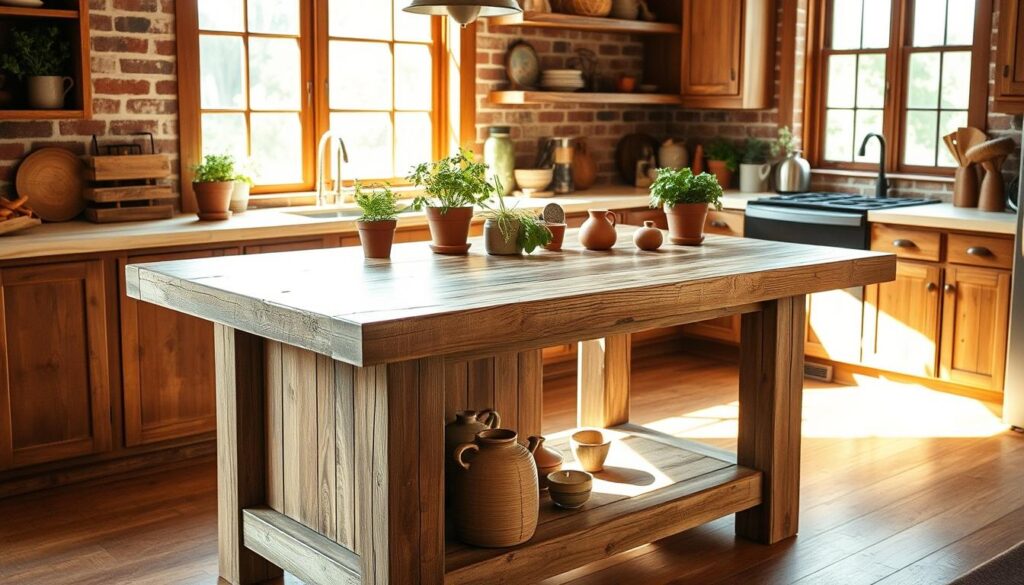 diy rustic kitchen island