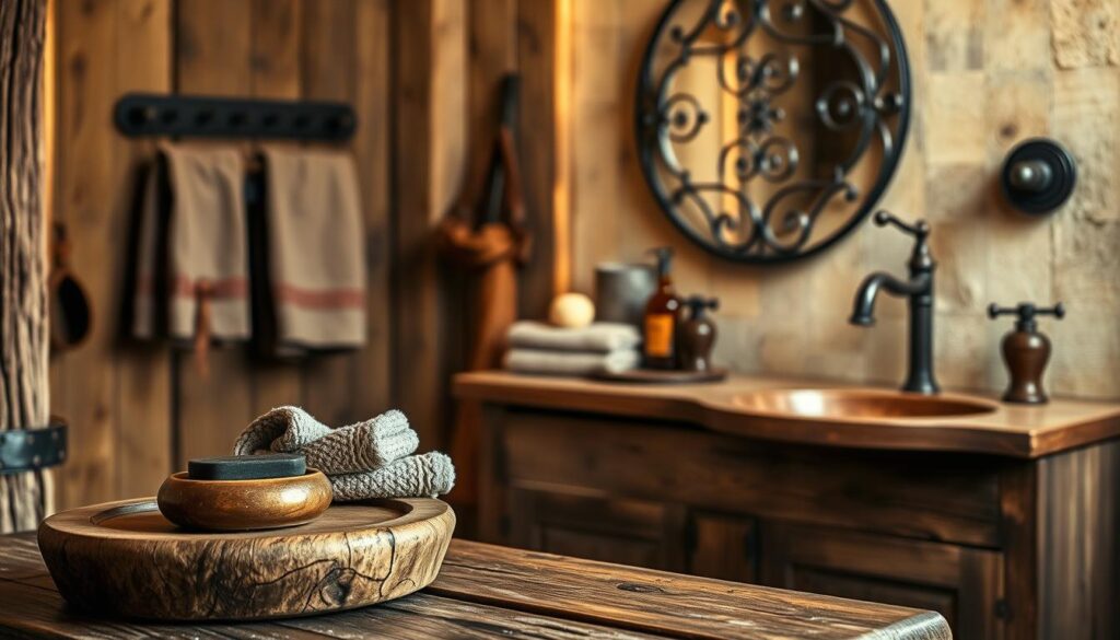 rustic bathroom accessories