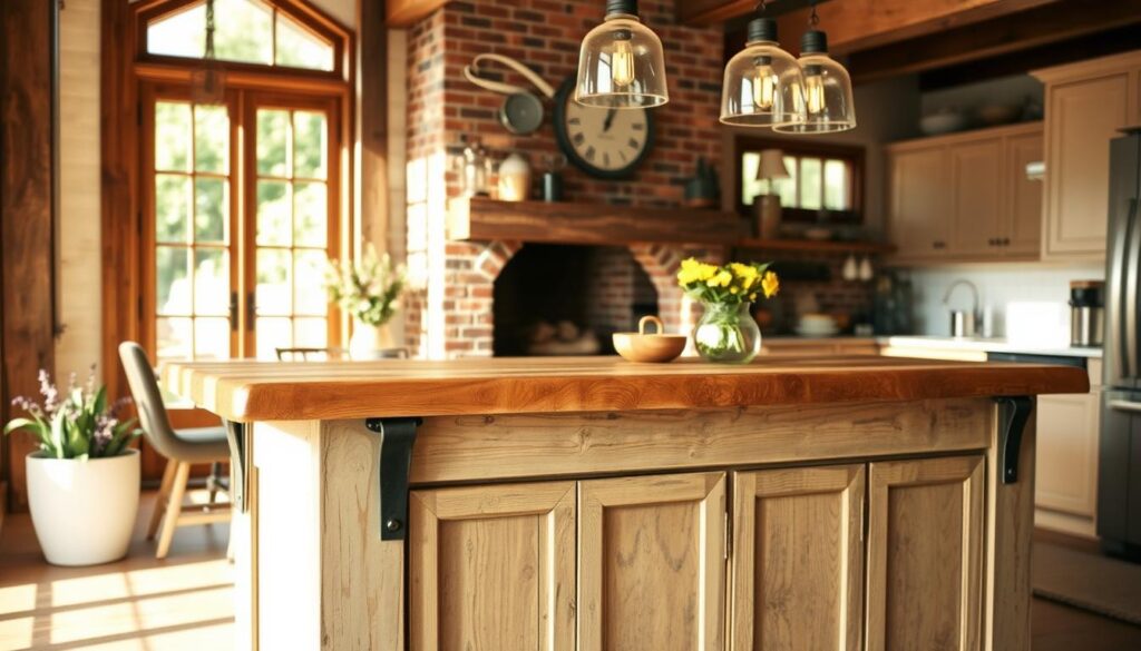 rustic farmhouse kitchen island