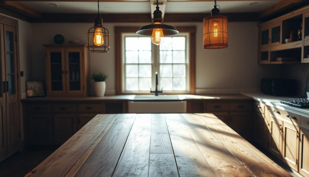 rustic kitchen island lighting